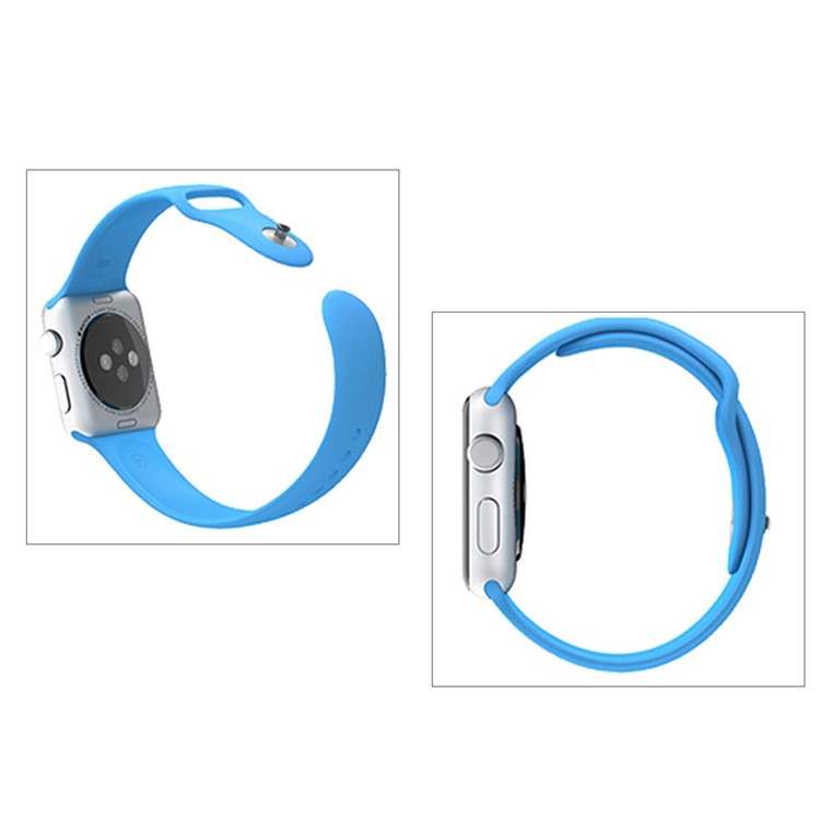 XINCUCO Sport Silicone Watch Band Strap for Apple Watch 42mm Series 1 Series 2 Series 3 - Blue-5