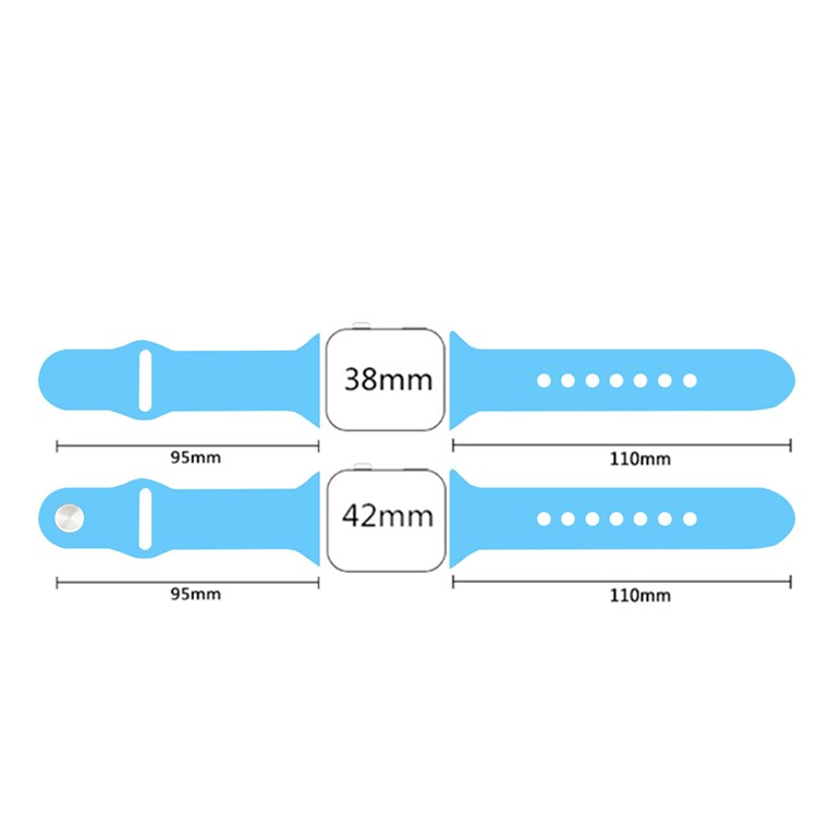 XINCUCO Sport Silicone Watch Band Strap for Apple Watch 42mm Series 1 Series 2 Series 3 - Blue-6