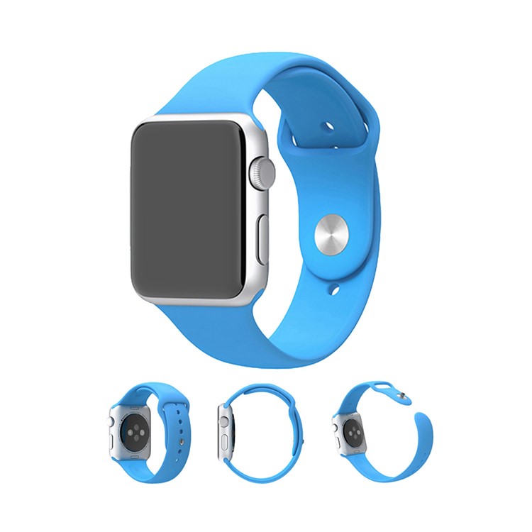 XINCUCO Sport Silicone Watch Band Strap for Apple Watch 42mm Series 1 Series 2 Series 3 - Blue-7