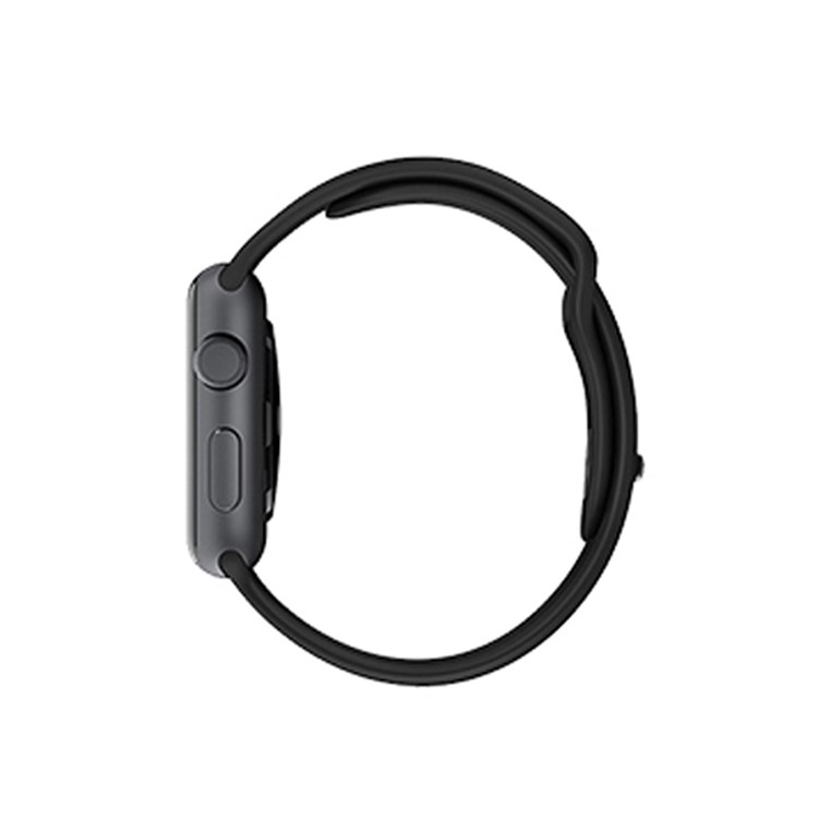 XINCUCO for Apple Watch Series 4 40mm / Series 3 / 2 / 1 38mm Silicone Sport Watch Band - Black-5