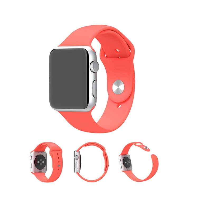 XINCUCO for Apple Watch 38mm Series 3 Series 1 Series 2 Silicone Sport Watch Strap - Watermelon Red-1