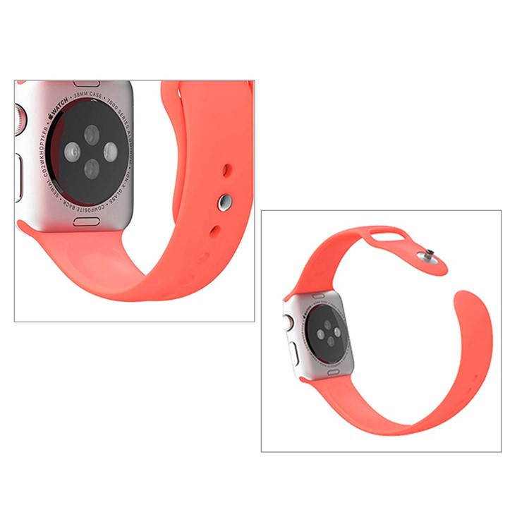 XINCUCO for Apple Watch 38mm Series 3 Series 1 Series 2 Silicone Sport Watch Strap - Watermelon Red-6