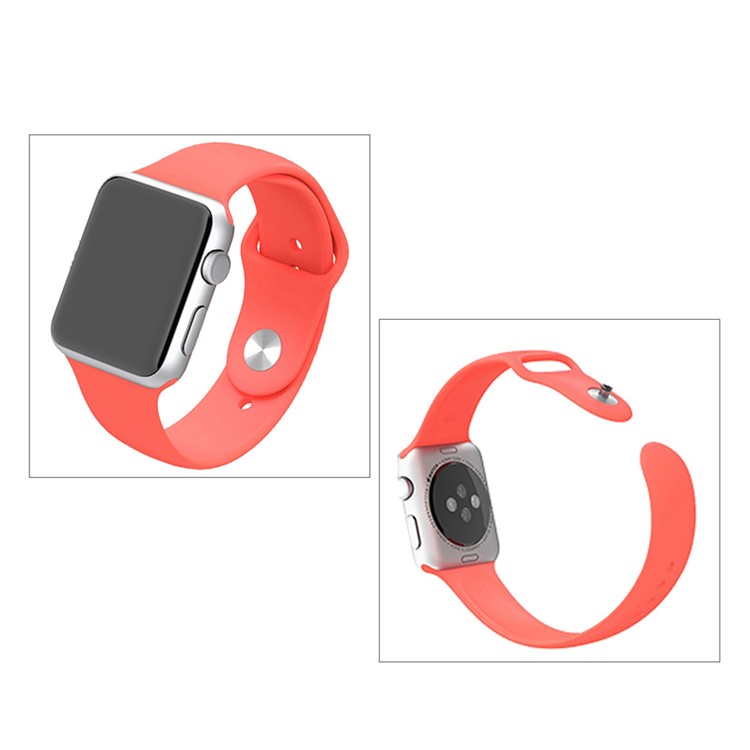 XINCUCO for Apple Watch 38mm Series 3 Series 1 Series 2 Silicone Sport Watch Strap - Watermelon Red-7