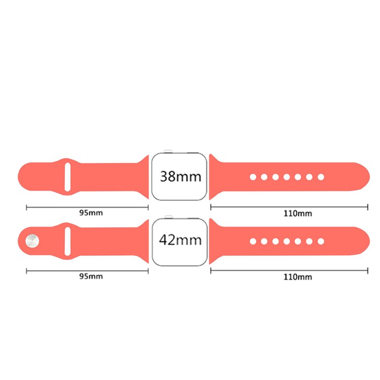 XINCUCO for Apple Watch 38mm Series 3 Series 1 Series 2 Silicone Sport Watch Strap - Watermelon Red-8