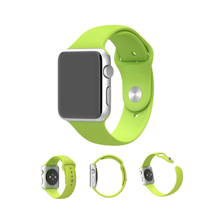 XINCUCO for Apple Watch Series 1 Series 2 Series 3 38mm Silicone Sport Wristband - Green-1