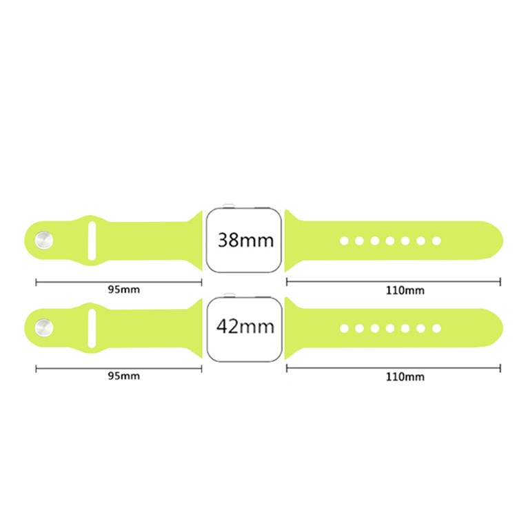 XINCUCO for Apple Watch Series 1 Series 2 Series 3 38mm Silicone Sport Wristband - Green-6
