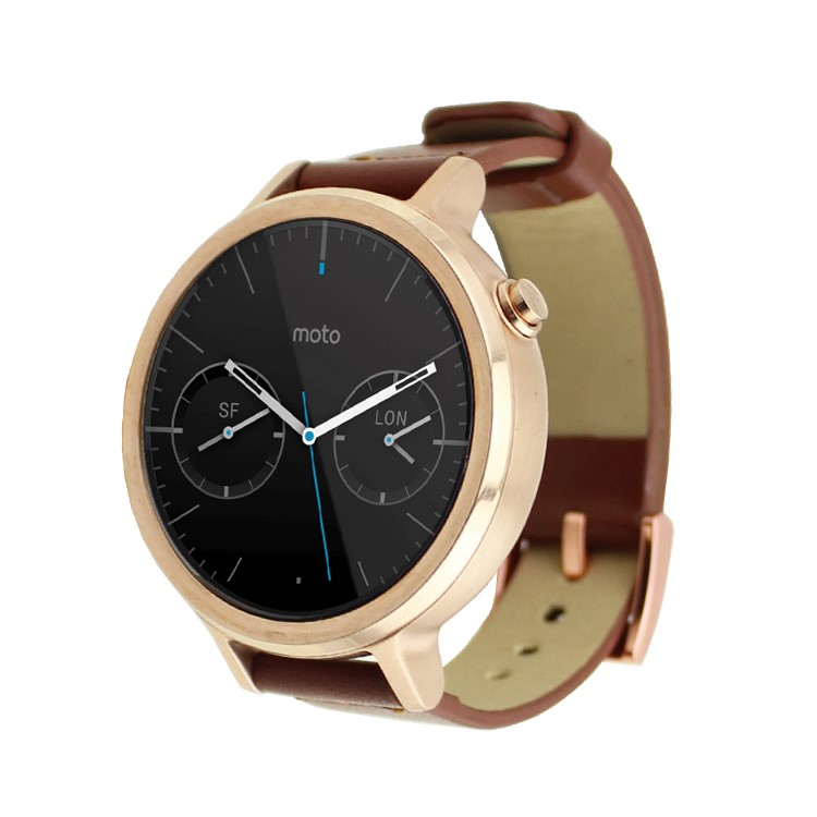 Genuine Leather Watchband for Motorola Moto 360 42mm (2nd gen) - Brown/20mm-1