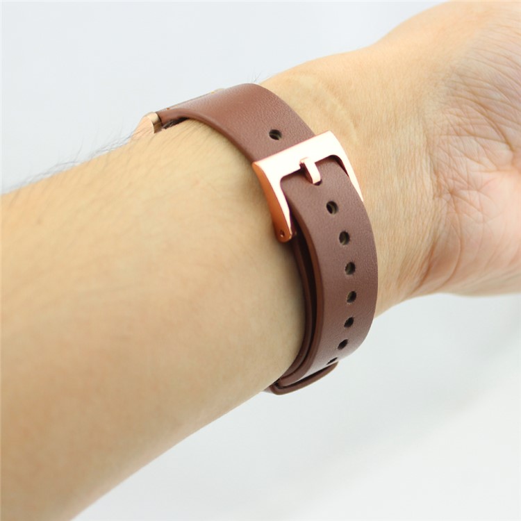 Genuine Leather Watchband for Motorola Moto 360 42mm (2nd gen) - Brown/20mm-4