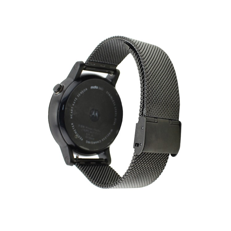 Metal Mesh Watchband for Motorola Moto 360 42mm (2nd gen) - Black / 16mm-3