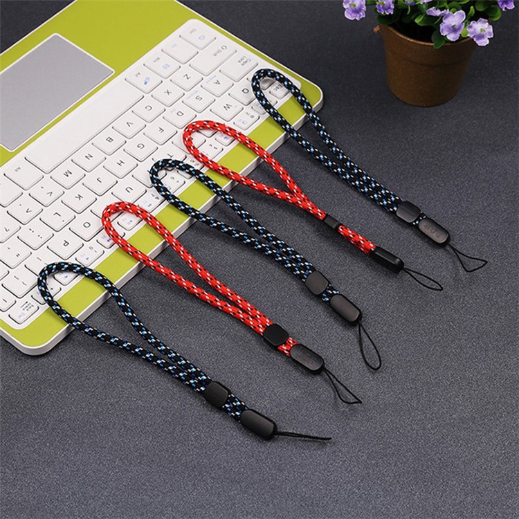 Unisex Woven Texture Nylon Strap Wrist Lanyard for Smartphones, Cameras etc. - Red-6