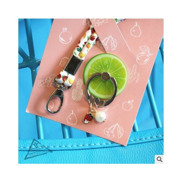 Fruit Shaped Universal Smartphone Finger Ring Holder Stand + Lanyard Kit for iPhone Samsung HTC etc. (Random)-10