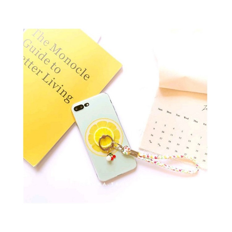 Fruit Shaped Universal Smartphone Finger Ring Holder Stand + Lanyard Kit for iPhone Samsung HTC etc. (Random)-15