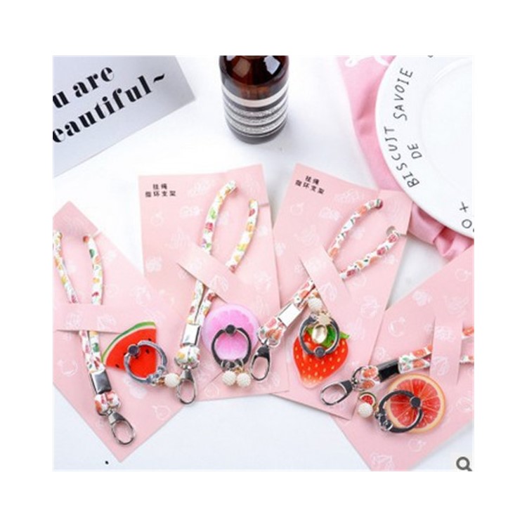 Fruit Shaped Universal Smartphone Finger Ring Holder Stand + Lanyard Kit for iPhone Samsung HTC etc. (Random)-20