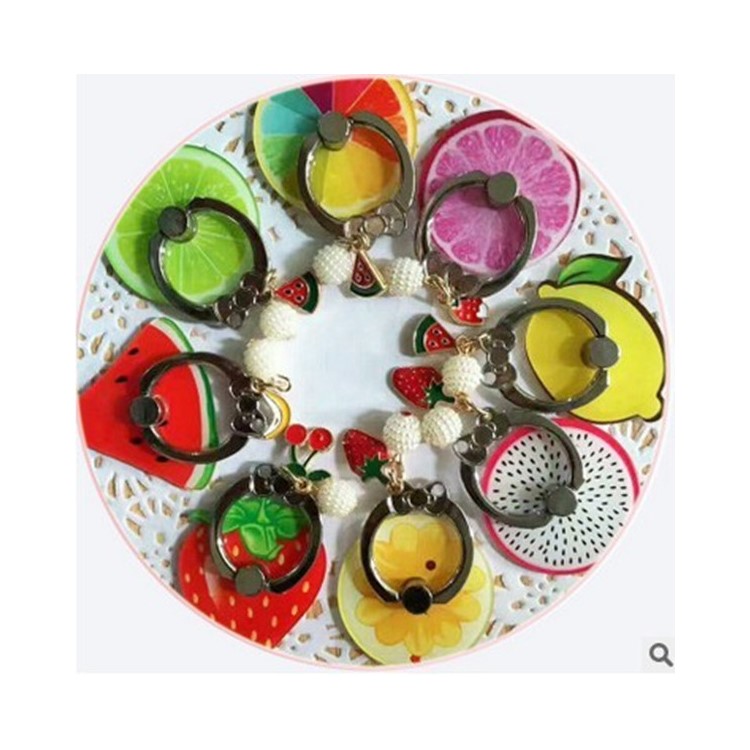 Fruit Shaped Universal Smartphone Finger Ring Holder Stand + Lanyard Kit for iPhone Samsung HTC etc. (Random)-6