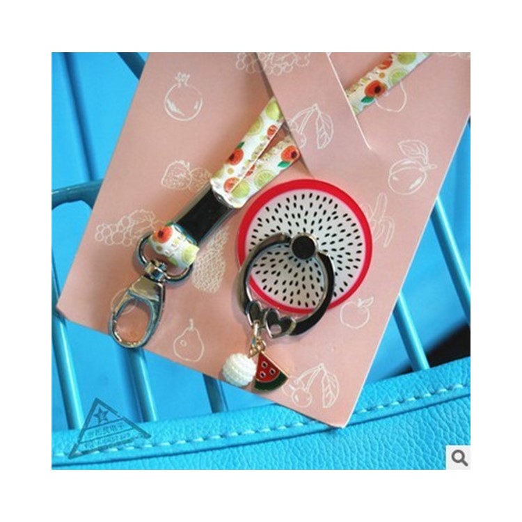 Fruit Shaped Universal Smartphone Finger Ring Holder Stand + Lanyard Kit for iPhone Samsung HTC etc. (Random)-9