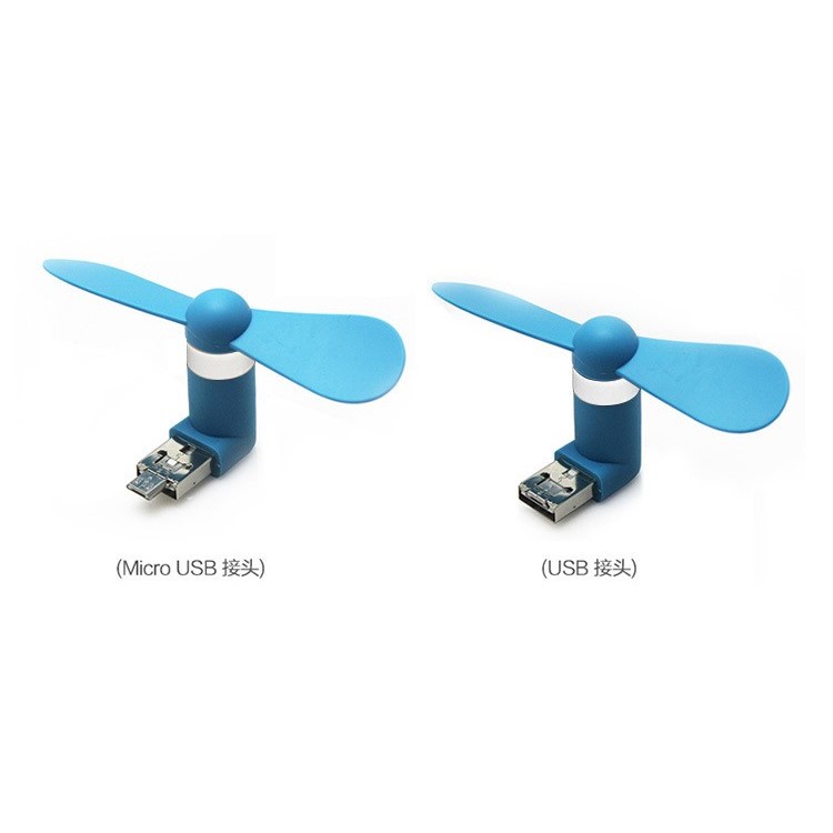 Mini OTG Micro USB / USB 2.0 Summer Cooling Fan for Android OTG Phones, Power Bank, Laptop - Blue-2