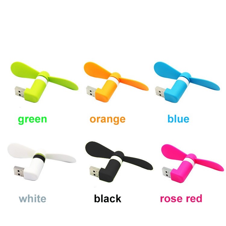OTG Micro USB / USB 2.0 Mini USB Cooling Fan for Android OTG Phones, Power Bank, Laptop - Red-4