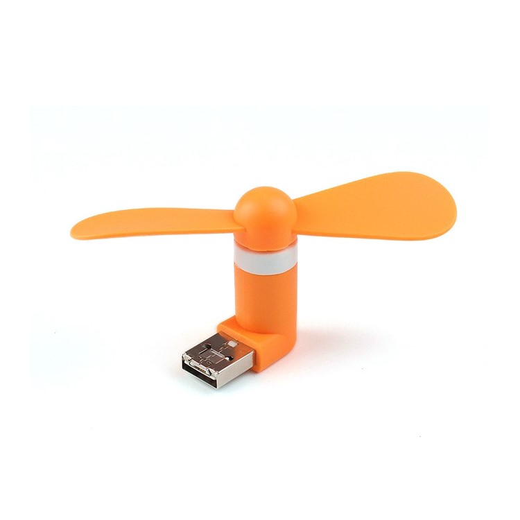 Portable Summer Micro USB Cooling Fan Mini USB Fan for Android OTG Phones, Power Bank, Laptop - Orange-1