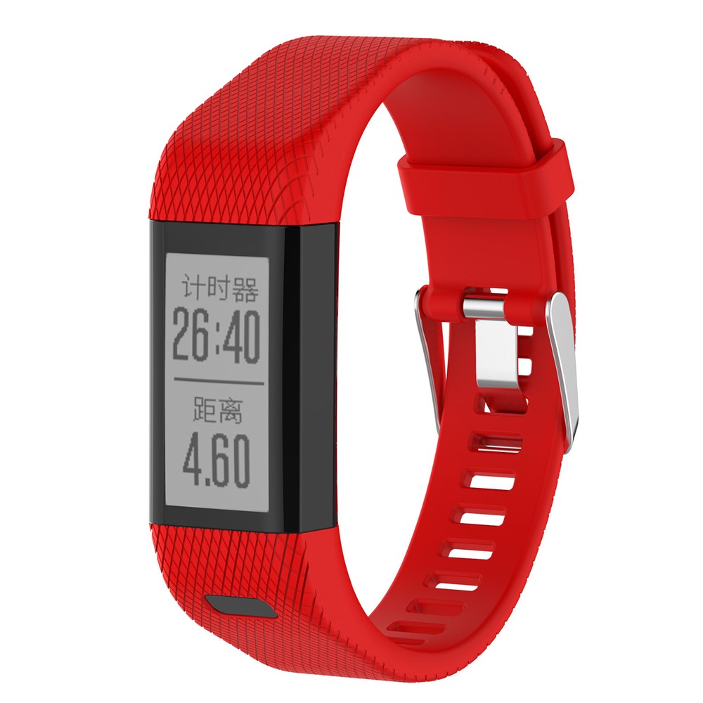 Flexible Silicone Watch Band with Installation Tools for Garmin Vivosmart HR+ / Approach X10 / Approach X40 - Red-2
