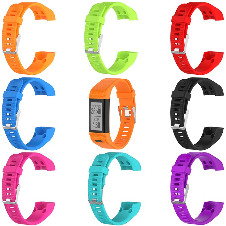 Flexible Silicone Watch Strap Replacement for Garmin Vivosmart HR+ / Approach X10 / Approach X40 - Rose-4
