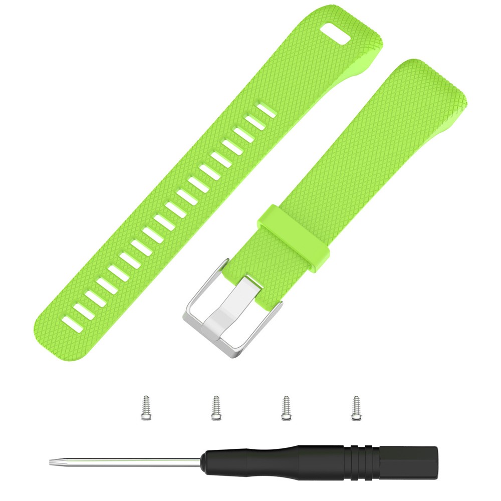 Silicone Flexible Watch Band Replacement for Garmin Vivosmart HR+ / Approach X10 / Approach X40 - Green-3