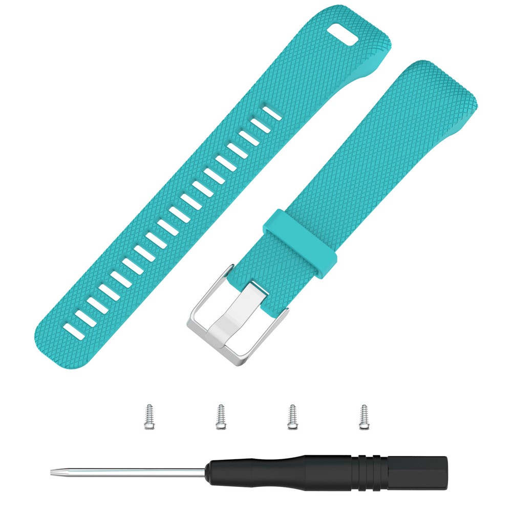 Silicone Wrist Watch Band with Installation Tools for Garmin Vivosmart HR+ / Approach X10 / Approach X40 - Cyan-2