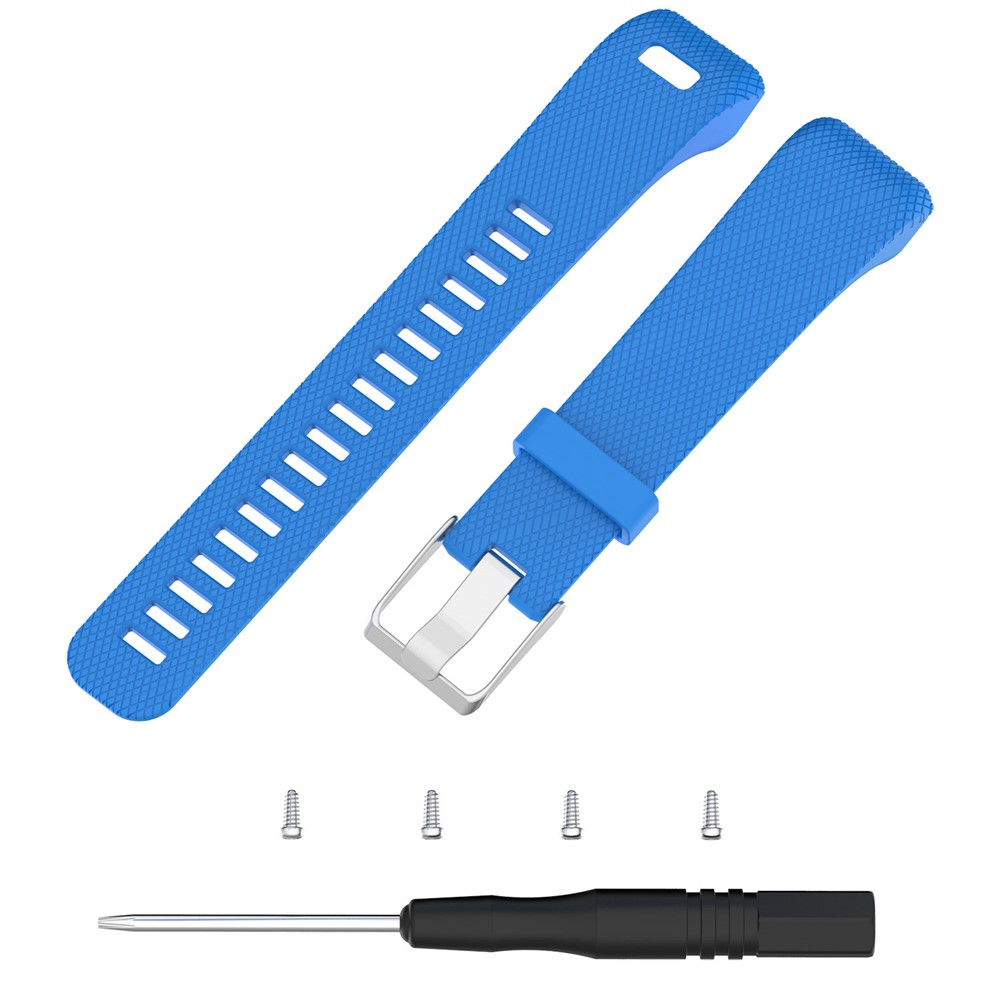 Silicone Wrist Watch Strap with Installation Tools for Garmin Vivosmart HR+ / Approach X10 / Approach X40 - Blue-2