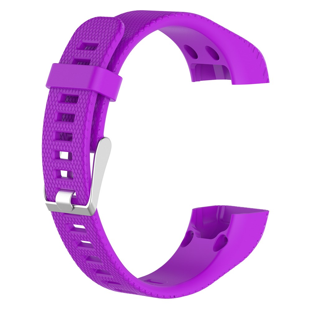 Para Garmin Vivosmart Hr+/acopargo X10/X40 Soft Silicone Ratch Strap Reemplazo de Pulsera Con Herramientas de Instalación - Violeta