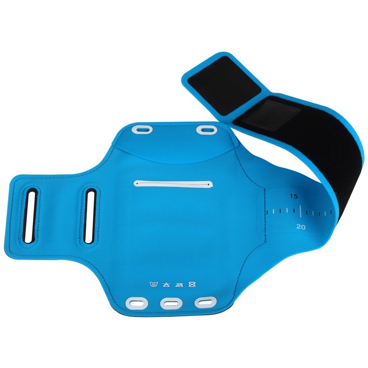 MOMAX XFIT Outdoor Sports Adjustable Lycra Fabric Running Jogging Armbands for iPhone 8 Plus/7 Plus - Blue-5