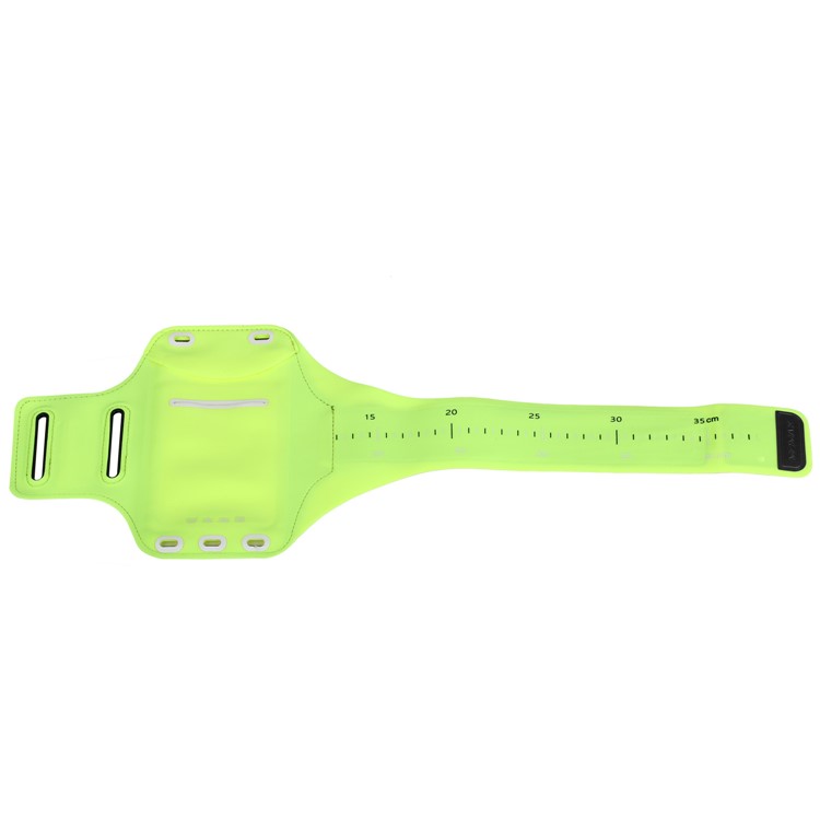 MOMAX XFIT Outdoor Sports Adjustable Lycra Fabric Gym Sports Armband Pouch for iPhone 8 Plus/7 Plus - Green-3