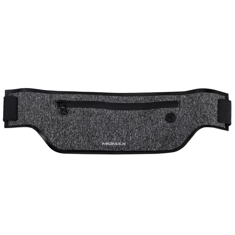 MOMAX XFIT Thin Breathable Sport Zipped Waist Bag for iPhone 7 Plus, etc. - Grey-2