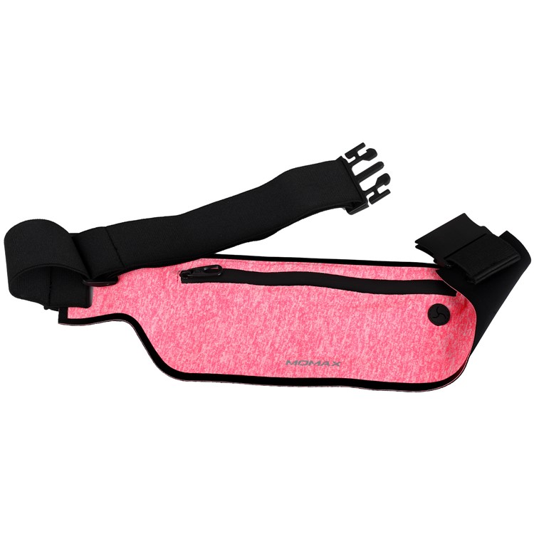 MOMAX XFIT Thin Breathable Waist Bag Sport Zipped Pouch for iPhone 7 Plus, etc. - Pink-4