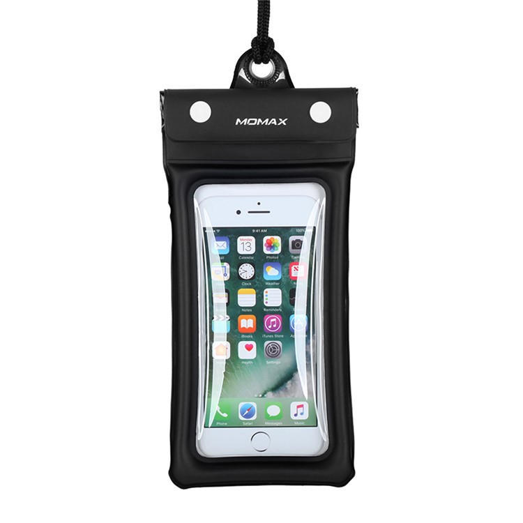 MOMAX AIRPUUCH Universal Waterproof Dustproof Phone Case Bag for iPhone Samsung Huawei etc. - Black-1