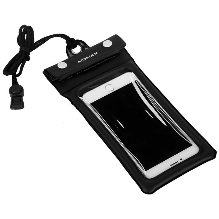 MOMAX AIRPUUCH Universal Waterproof Dustproof Phone Case Bag for iPhone Samsung Huawei etc. - Black-5