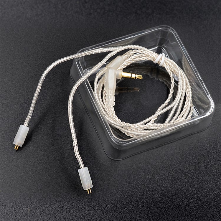 KZ ZST ED12 Earbuds 0.75mm 2Pin Upgrade Silver Plated Earbuds Audio Cable Replacement-4