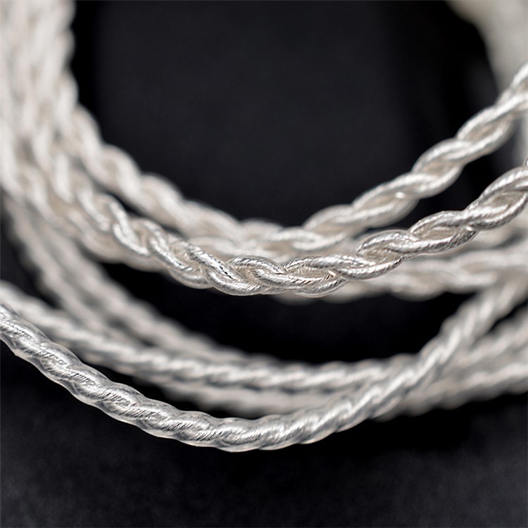KZ 0.75mm 2Pin Upgrade Silver Plated Earbuds Audio Cable Replacement for KZ ZS3 ZS5 Earbuds-6