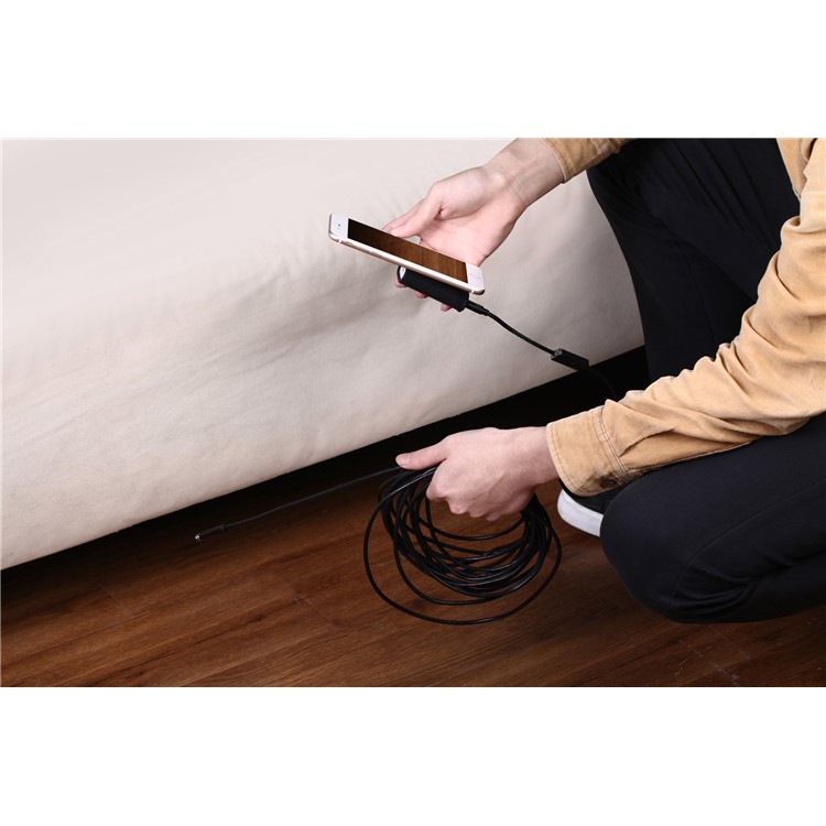 YPC110B 3.5M IP68 Wireless Endoscope HD 1200P WiFi Borescope Inspection Snake Camera for Android and IOS - Black-14