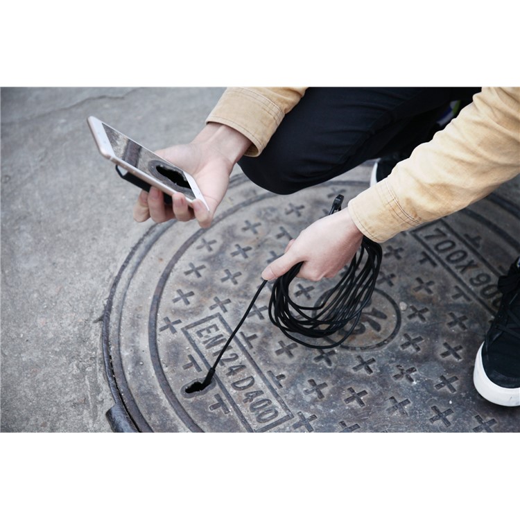 YPC110B 3.5M IP68 Wireless Endoscope HD 1200P WiFi Borescope Inspection Snake Camera for Android and IOS - Black-15