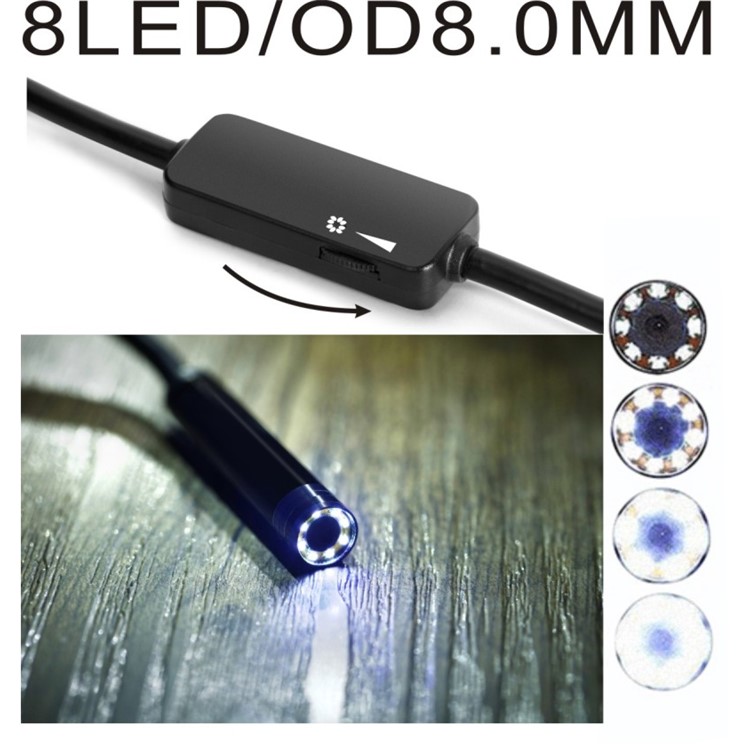 YPC110B 3.5M IP68 Wireless Endoscope HD 1200P WiFi Borescope Inspection Snake Camera for Android and IOS - Black-19