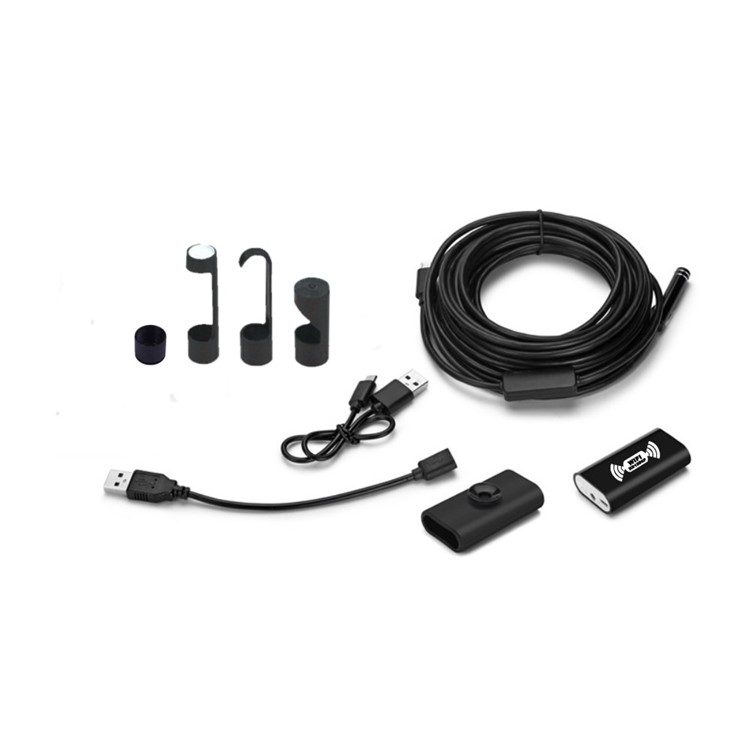 YPC110B 3.5M IP68 Wireless Endoscope HD 1200P WiFi Borescope Inspection Snake Camera for Android and IOS - Black-23