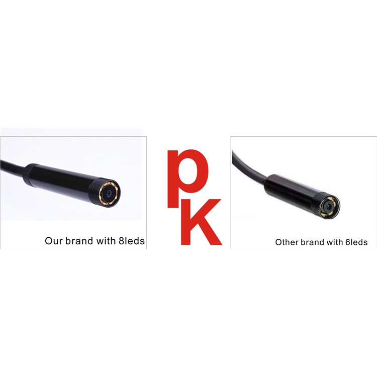 YPC110B 3.5M IP68 Wireless Endoscope HD 1200P WiFi Borescope Inspection Snake Camera for Android and IOS - Black-6
