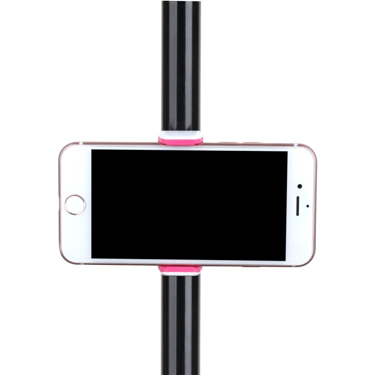 MOMAX Selfie Hero DUO Dual Mount Adapter Handheld Bluetooth Selfie Stick for iPhone GoPro - Rose-11