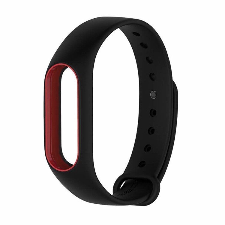 Anti-lost TPU Wrist Strap Replacement for Xiaomi Mi Band 2 - Black + Red-1