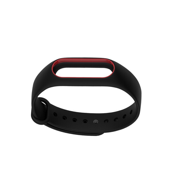 Anti-lost TPU Wrist Strap Replacement for Xiaomi Mi Band 2 - Black + Red-3