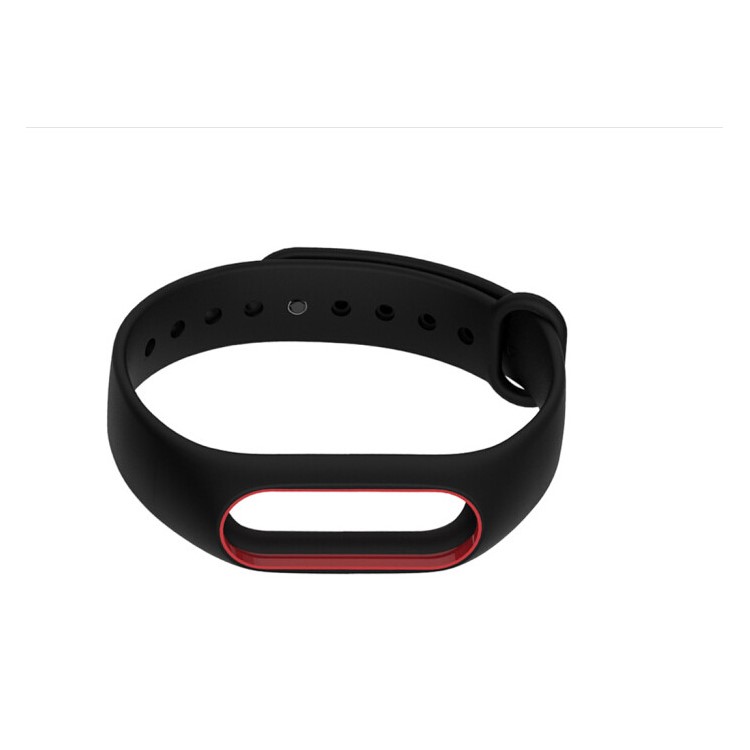 Anti-lost TPU Wrist Strap Replacement for Xiaomi Mi Band 2 - Black + Red-4
