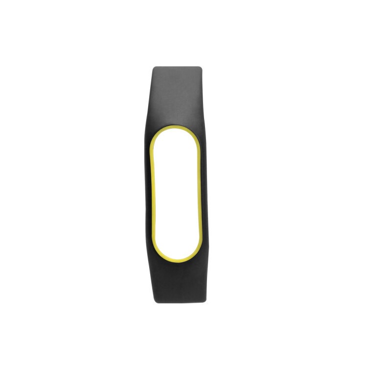 Anti-lost TPU Soft Wrist Band for Xiaomi Mi Band 2 - Black + Yellow-2