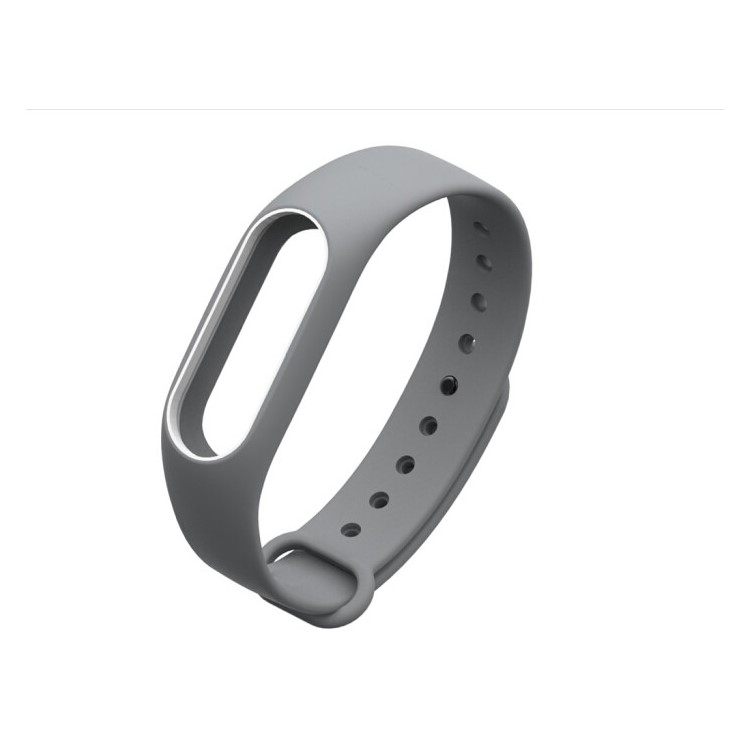 TPU Anti-lost Wrist Band Strap for Xiaomi Mi Band 2 - Grey + White-2