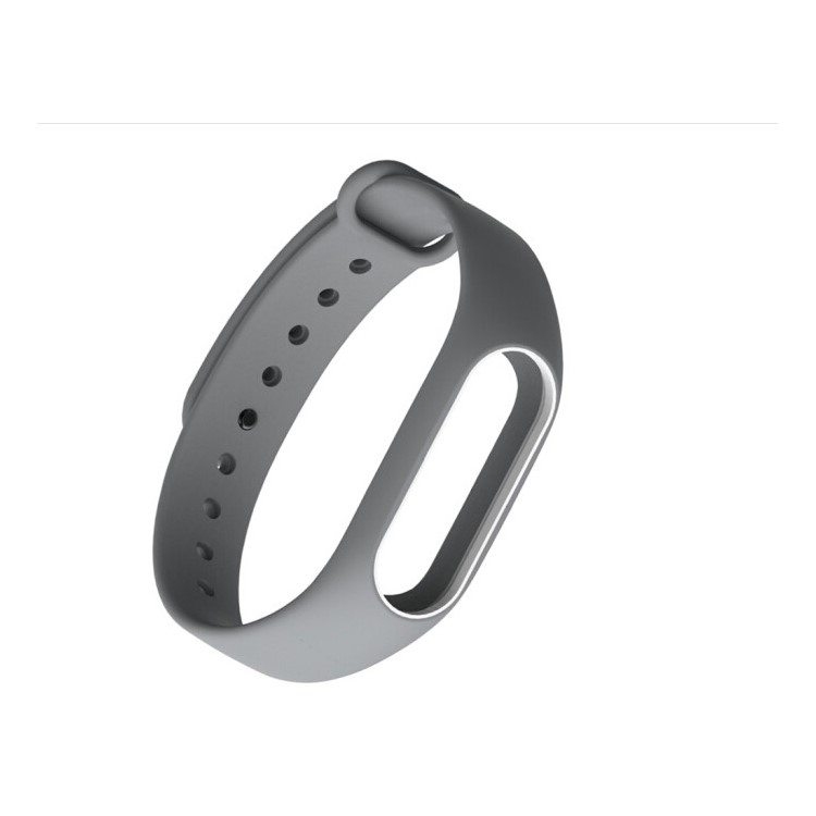 TPU Anti-lost Wrist Band Strap for Xiaomi Mi Band 2 - Grey + White-3