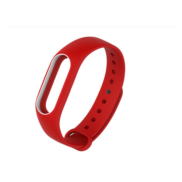 Anti-lost TPU Watch Band Replacement for Xiaomi Mi Band 2 - Red + White-2