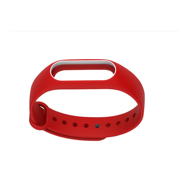 Anti-lost TPU Watch Band Replacement for Xiaomi Mi Band 2 - Red + White-4